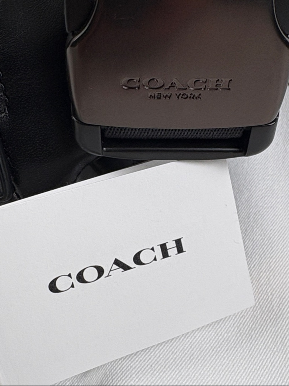 Coach Men’s Heritage Belt Bag Black Leather - Excellent Condition - Picture 8 of 16